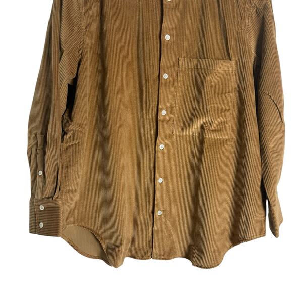 AYR The Deep End Brown Corduroy Relaxed Fit Button Up Shirt Size XS - Picture 4 of 8